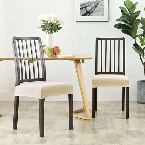 Miniatura 2 de YOPOIY Juego de 8 fundas de asiento de terciopelo para sillas de comedor, suaves, lavables, extraíbles para cocina, boda, fiesta (verde, juego de 8)