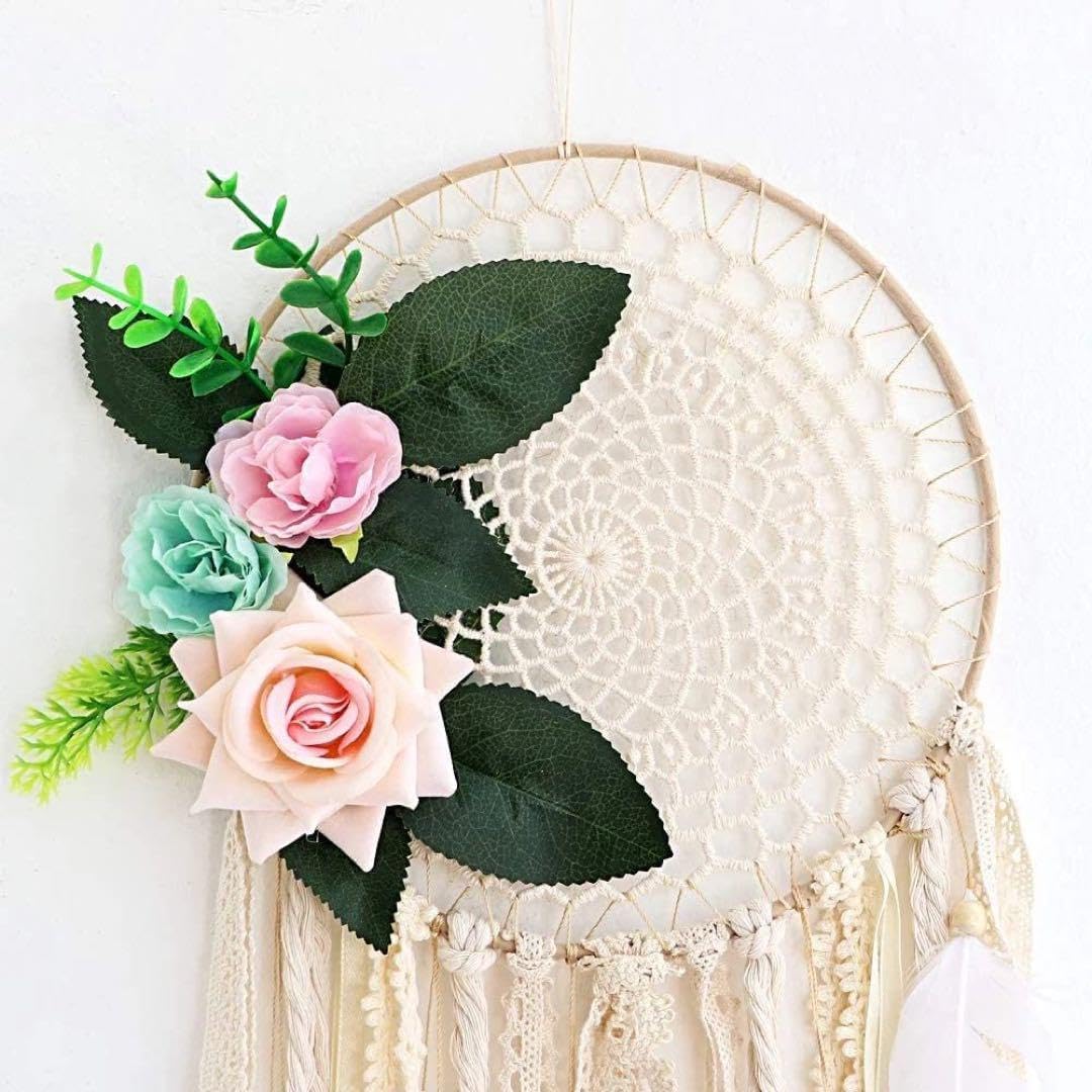 ドリームキャッチャー 花の壁掛けの装飾 結婚式 飾り ドリームキャッチャー 花の壁掛けの装飾 結婚式 飾り ドリーム