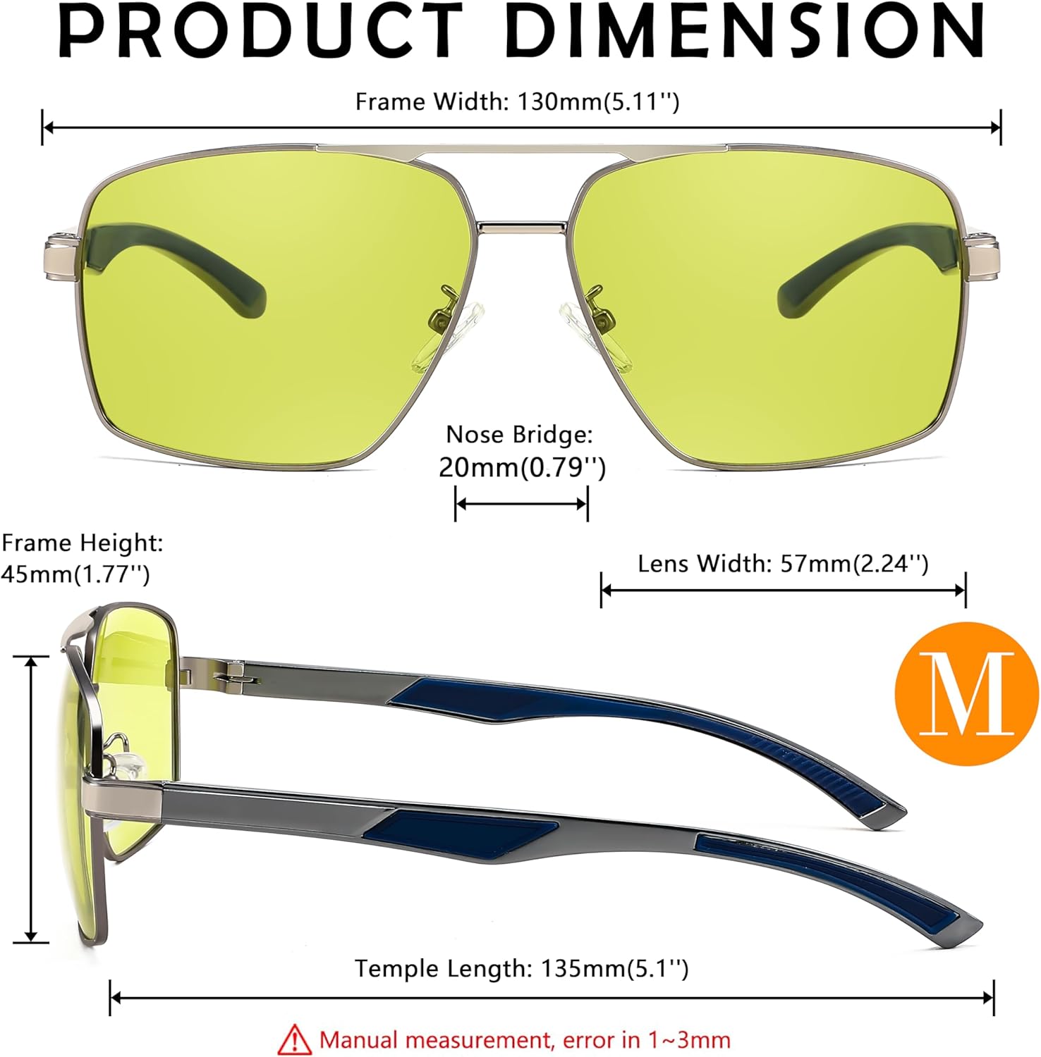 FEISEDY Polarized Photochromic Sunglasses for Men Women, Day Night Driving Safety Glasses B4144 - Image 6