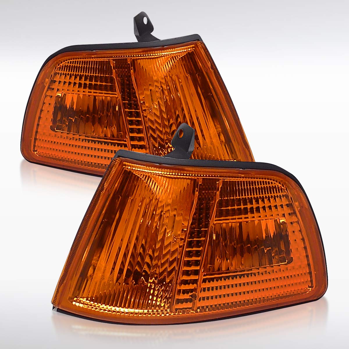 Autozensation Compatible with Honda Civic 2/3Dr 1990-1991, Amber Lens Corner Lights, L+R Pair Assembly