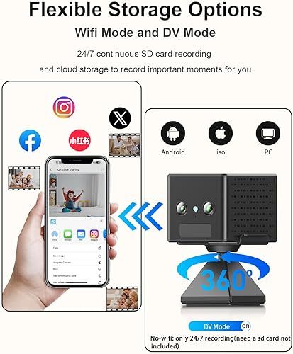 Miniatura 6 de Cámara de seguridad inalámbrica 4K, cámara interior WiFi, cámaras para seguridad en el hogar, monitor de bebé, cámara de niñera con visión nocturna,