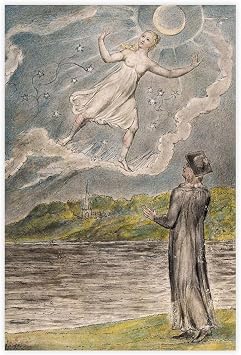 7The Wandering Moon by William, Blake Poster Print for Teen Boys Room Wall Art Canvas Painting Print World Famous Paintings Oil Painting Poster Prints Unframe-style 24x36inch60x90cm