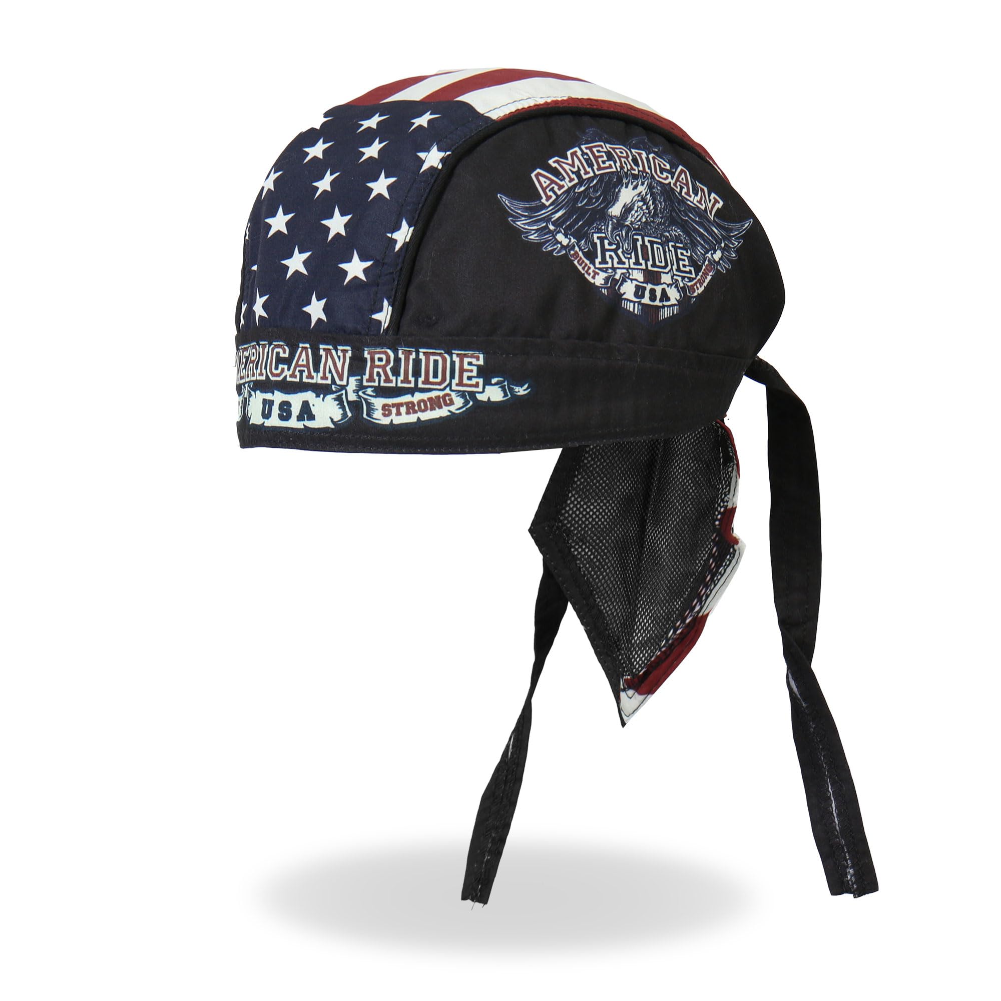 Hot Leathers HWH1046 American Ride Eagle Head Wrap (Black)