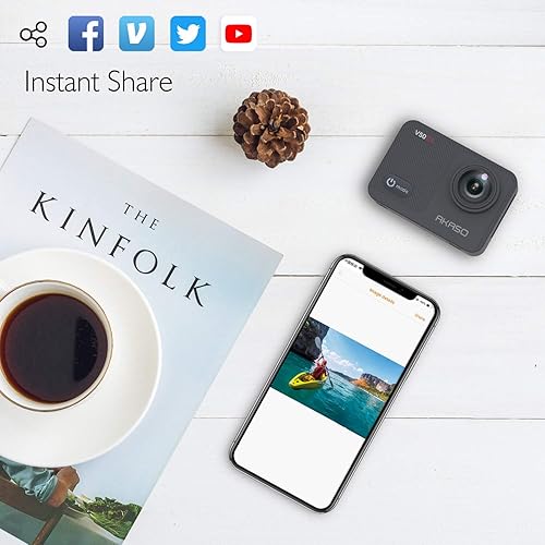 Miniatura 8 de AKASO Cámara de acción V50X con un palo selfie de 3.9 ft y un paquete de trípode