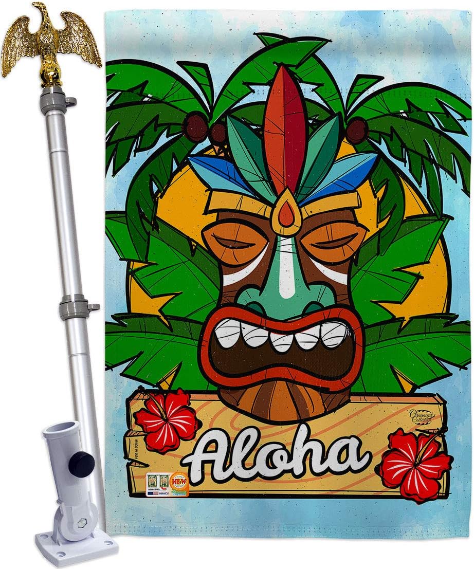 Luau Party House Flag Celebration Cake Drink Candy Bouquet Surprise Occasion Anniversary Small Decorative Gift Yard Banner Double-Sided Made In USA 28 X 40