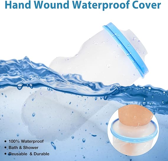 Waterproof Cast Cover for Shower Hand Adult, Hand Cast Protector for Shower Bath, Shower Sleeve for Hand Cast Bag for Hand/Wrist/Fingers/Thumb/Palm