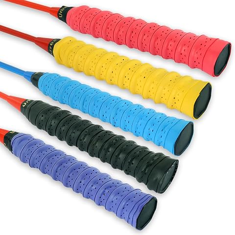 5 bandas de agarre para raquetas de tenis, cinta de agarre para raquetas de bádminton, agarre antideslizante