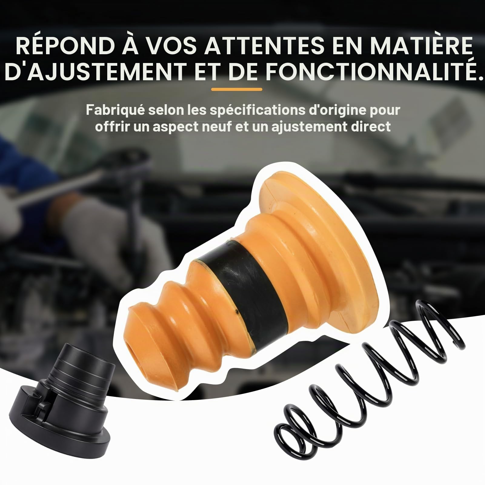 6pcs Butée de Suspension Arrière Caoutchouc avec ressorts de suspension arrière pour C4 picasso DS5 5008 Berlingo Partner Bump Stop elastique Suspension 5102R6 5102R7 5102R8 516690 516450