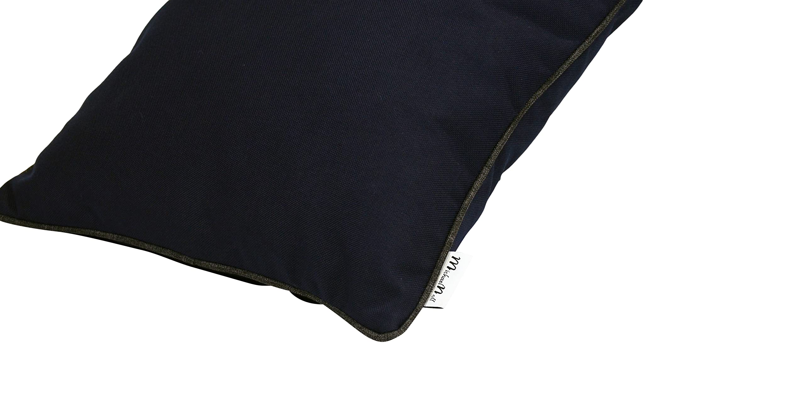 Kussen 45x45 cm Outdoor met bies & vulling - Premium Olefin Lounge Stof - Tuin Decoratief kussen - Water- & Vuilafstotende coating - Oeko Tex 100 - UV- bescherming (benzine met bies in