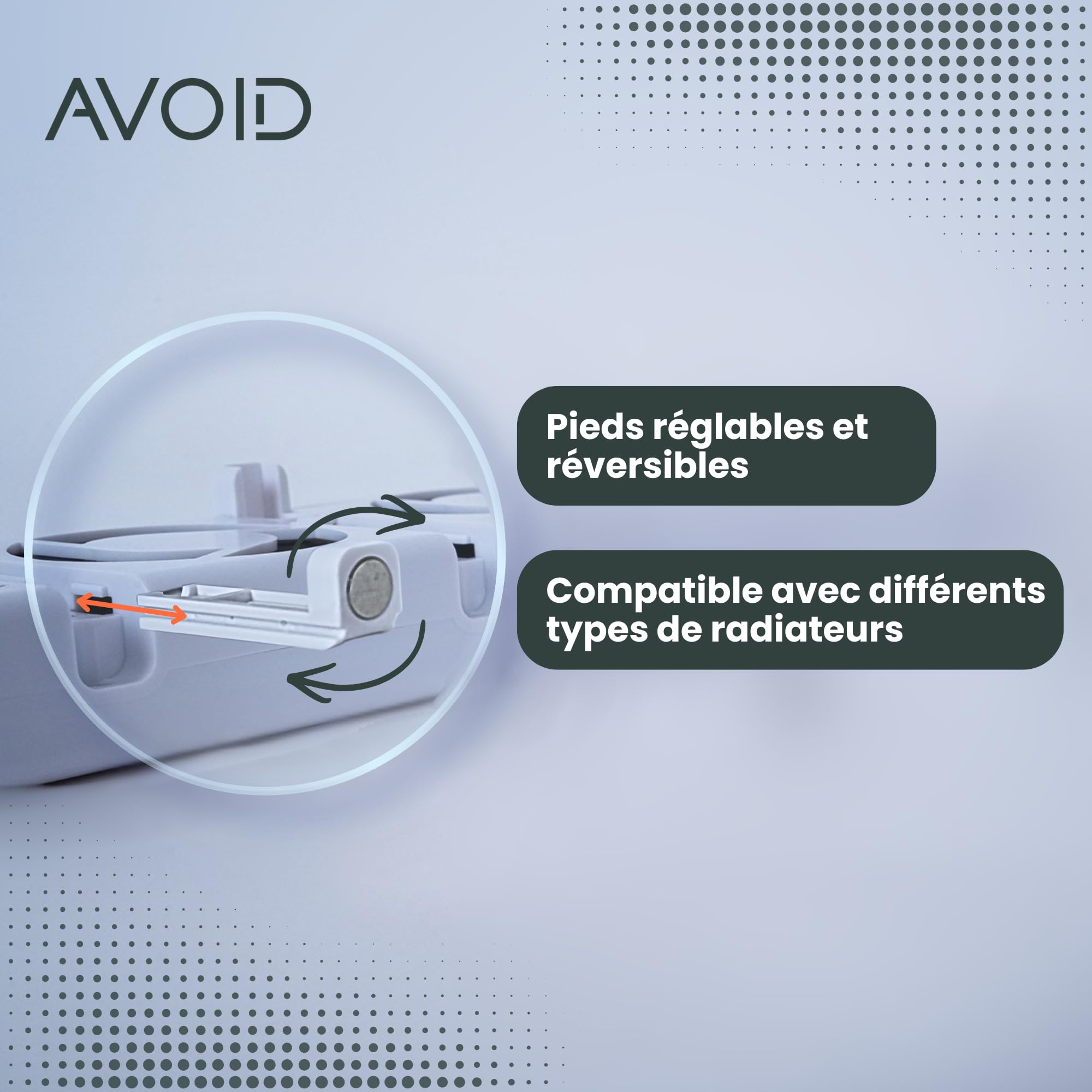 AVOID Ventilateur Radiateur Lot de 1 Avec Thermostat Inclus - Ventilateur pour Radiateur Chauffage et Climatisation - Produit fiable et durable pour la maison et la cuisine