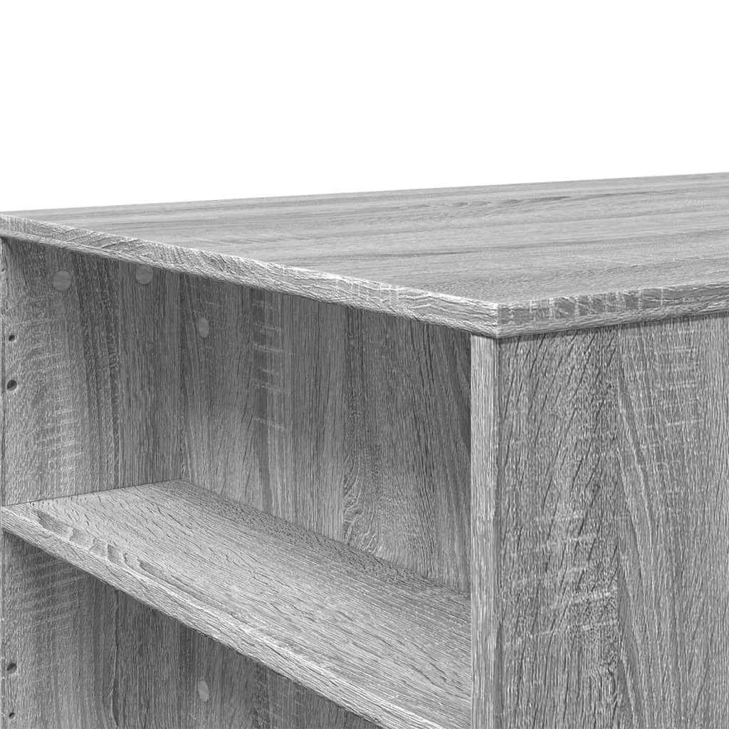 Mesa de centro gris Sonoma, 102 x 55 x 42 cm, moderna mesa de salón de madera con estante, mesa estable para sofás y sillones, elegante mesa de sofá con mucho espacio