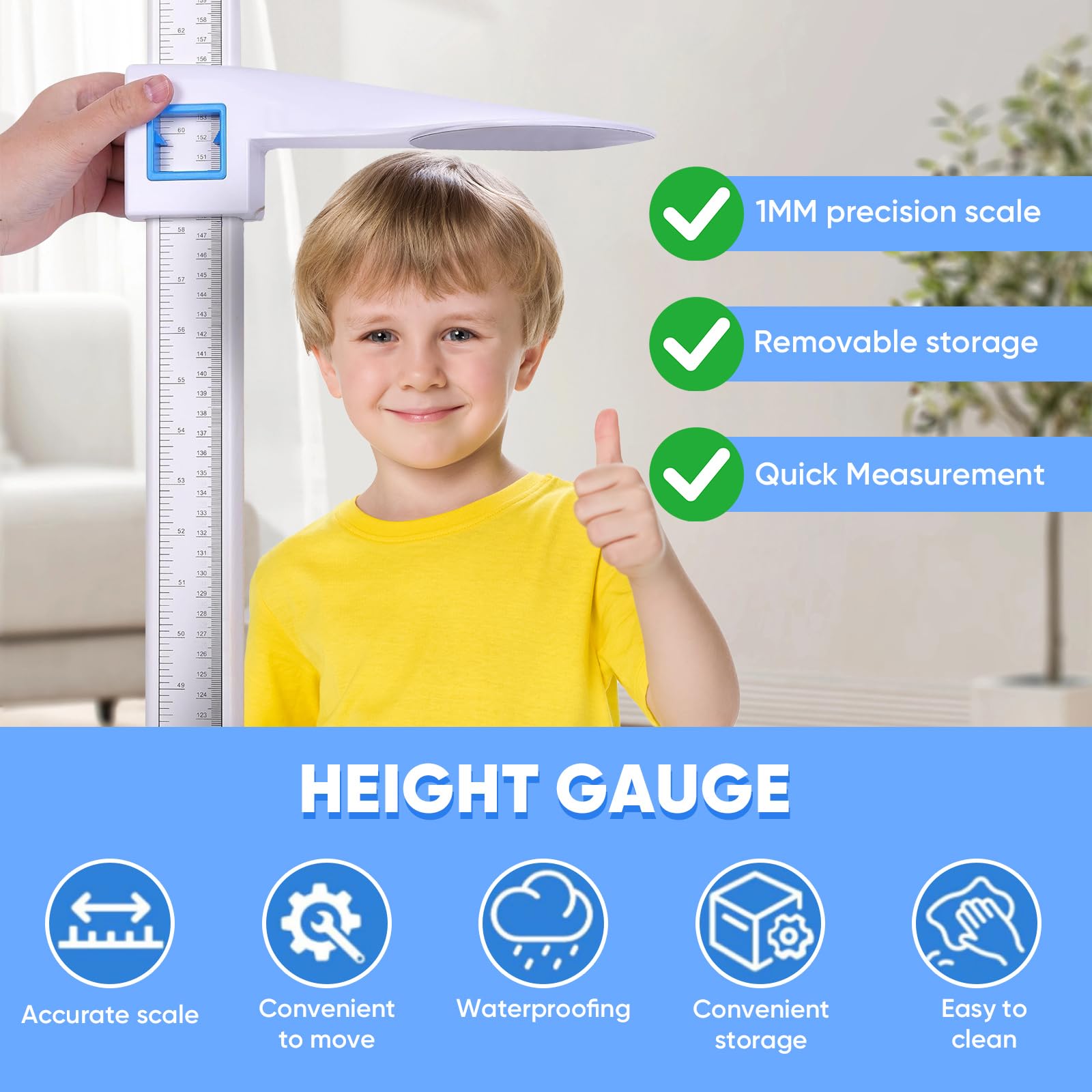 Estadiómetro portátil,estadímetro médico,pantalla de doble escala,rango de medición de 20 a 210 cm (8 a 82 pulgadas) Adecuado para niños,adultos, consultorios médicos,hogar y gimnasios