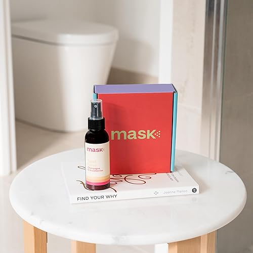 Miniatura 4 de Mask Aerosol para inodoro, tamaño de viaje, paquete de 3, aerosol neutralizador de olores, ambientador de baño, desodorante de baño, aroma a champán