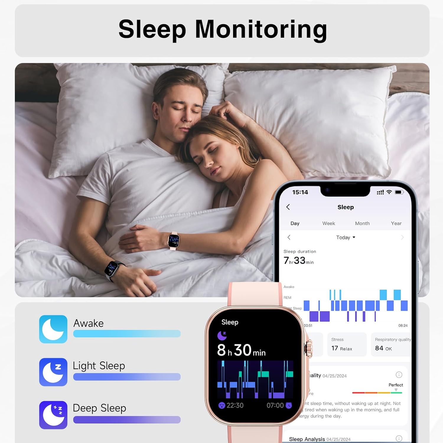 YMZ GTX13 Smartwatch showing games, calendar, and calculator functions