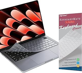 Keyboard Cover Protector Compatible with 2023 MacBook Air 15"/ Air 13"/ Pro 14"/ Pro 16" (Model A2941/A2681/A2779/A2442/A2780/A2485), Premium Ultra Thin, High Transparency Keyboard Skin Film Membrane