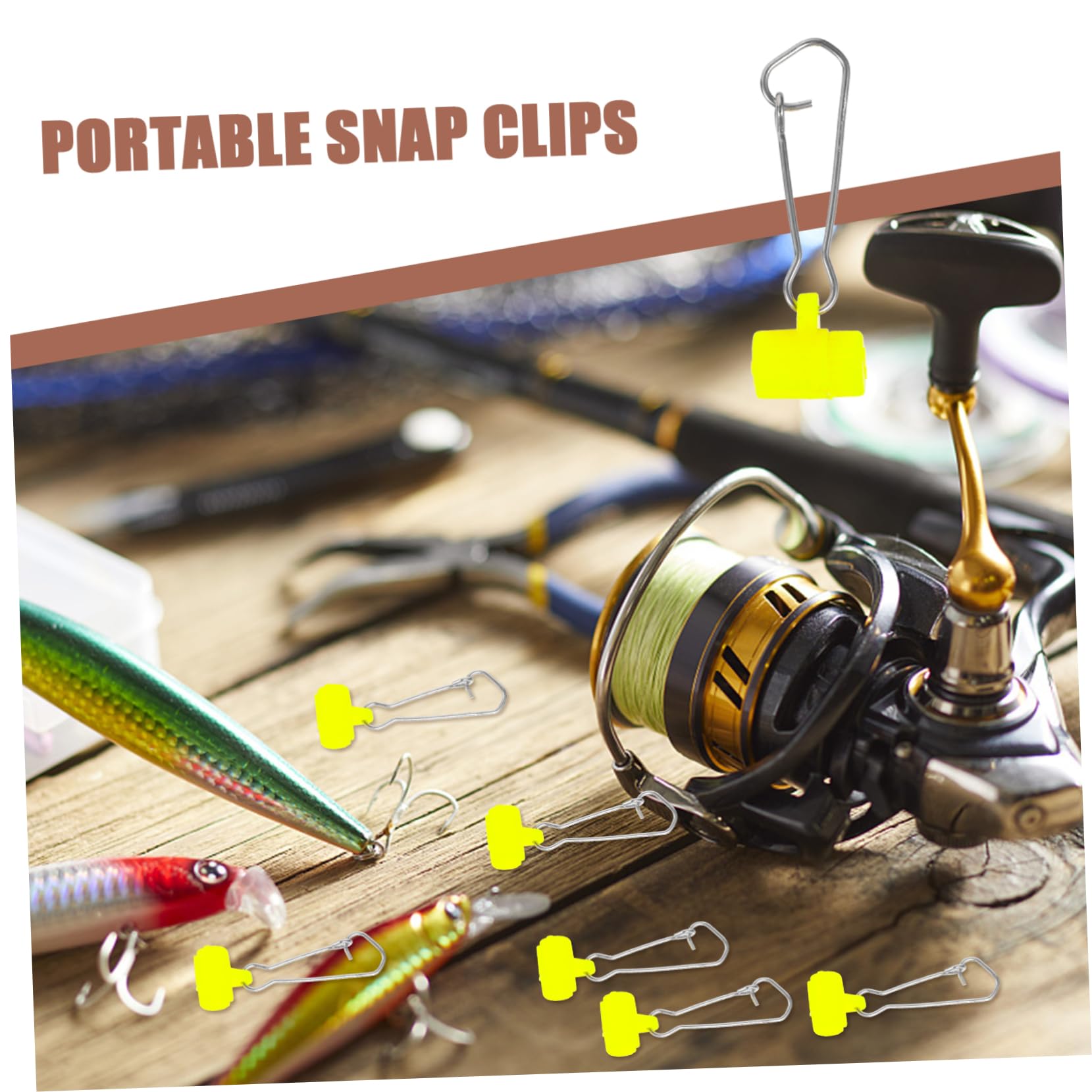 Toddmomy Accesorios De Pesca Bajo Abordar para Cerrar Aparejos De Pesca En El Mar Gancho Clips De Pesca De Acero Inoxidable Clips De Pesca Profesional El Plastico
