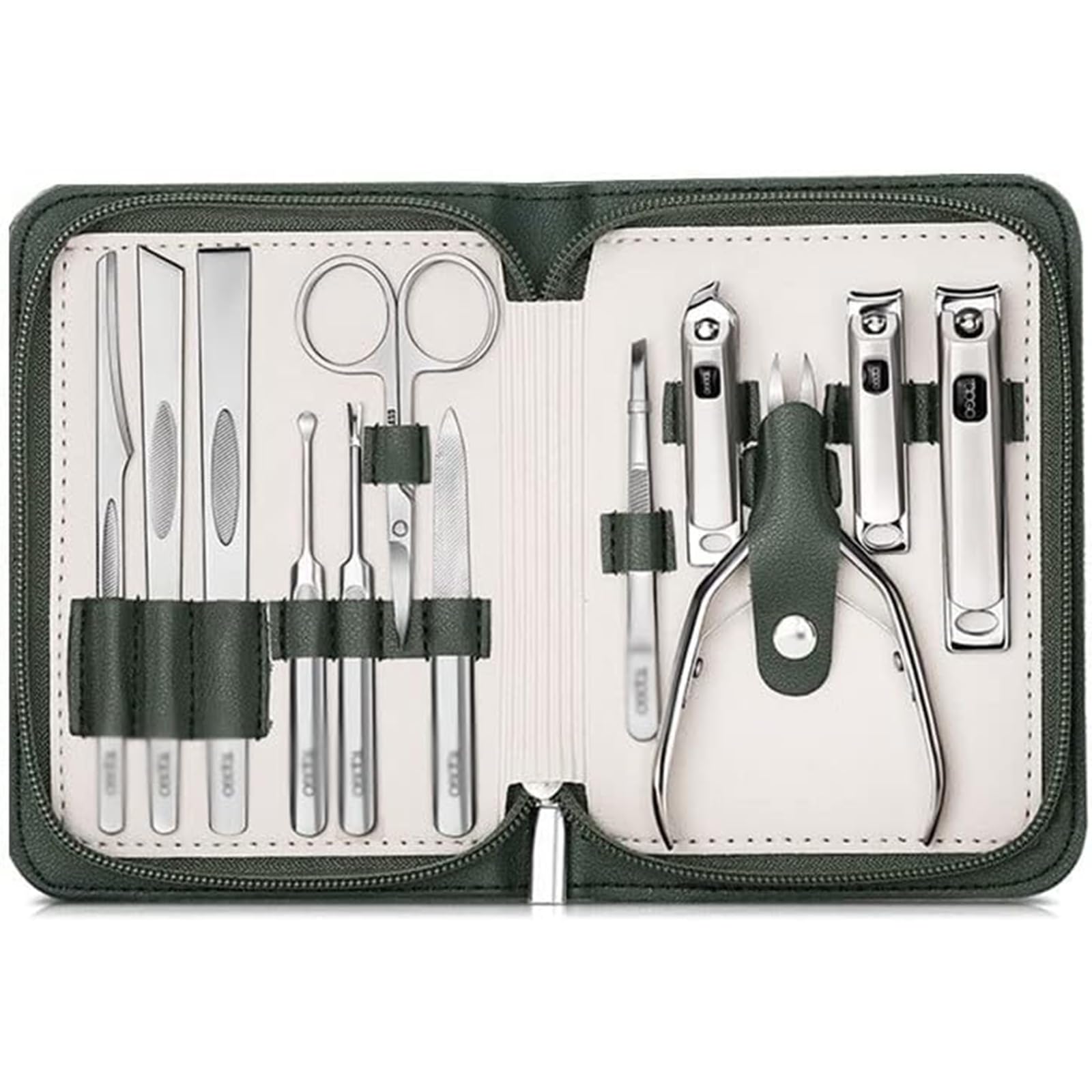 Set di 12 tagliaunghie, Set per Pedicure e Cura Personale, Set di Bellezza, Kit per Manicure e Pedicure Leggero e Adatto ai Viaggi