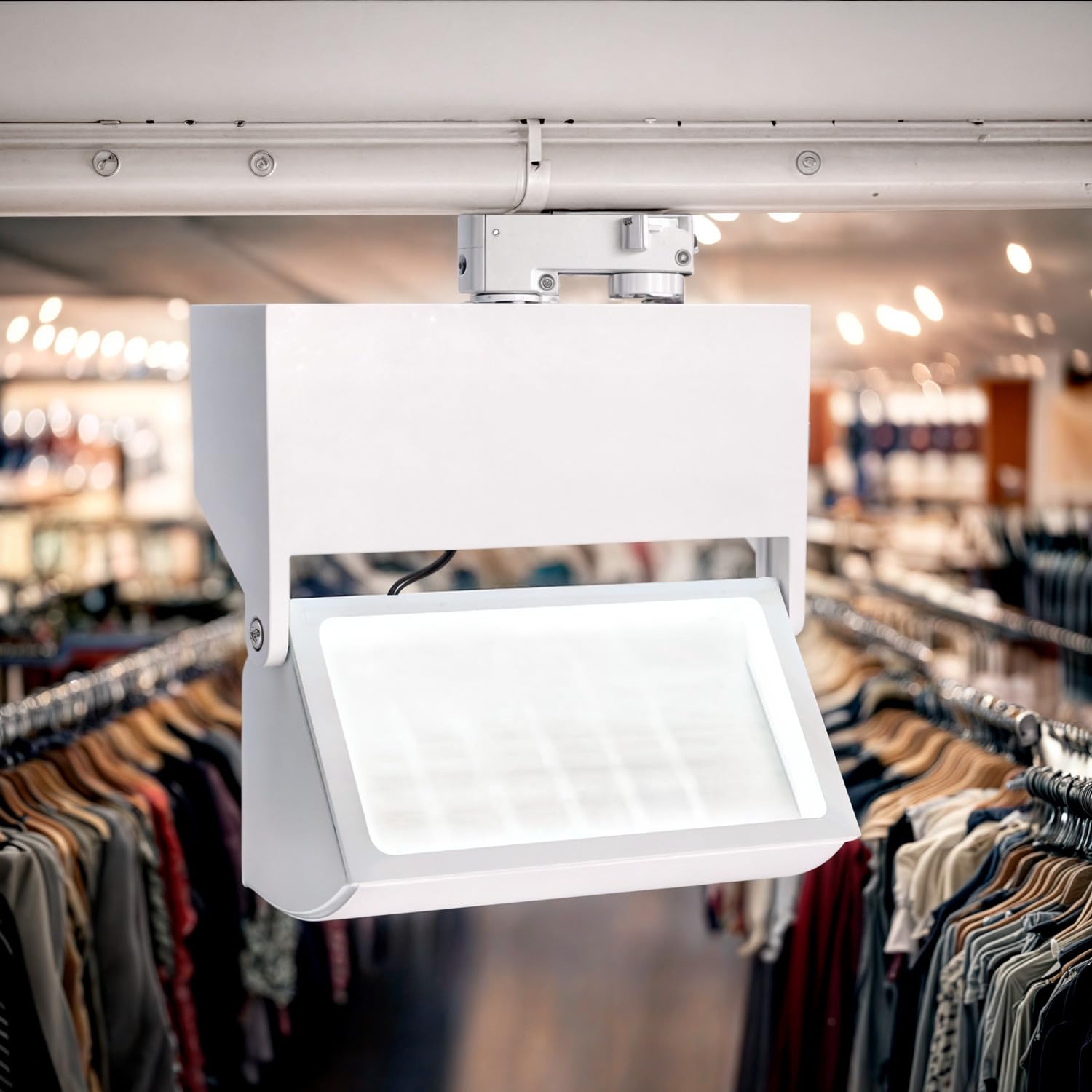 LEDKIA LIGHTING - LED-Strahler für 3-Phasenstromschiene | 38W Leistung | 4300 lm Lichtstrom | No Flicker | CRI 90+ | Flexibles Design, 6000K Kaltweiß, Aluminium