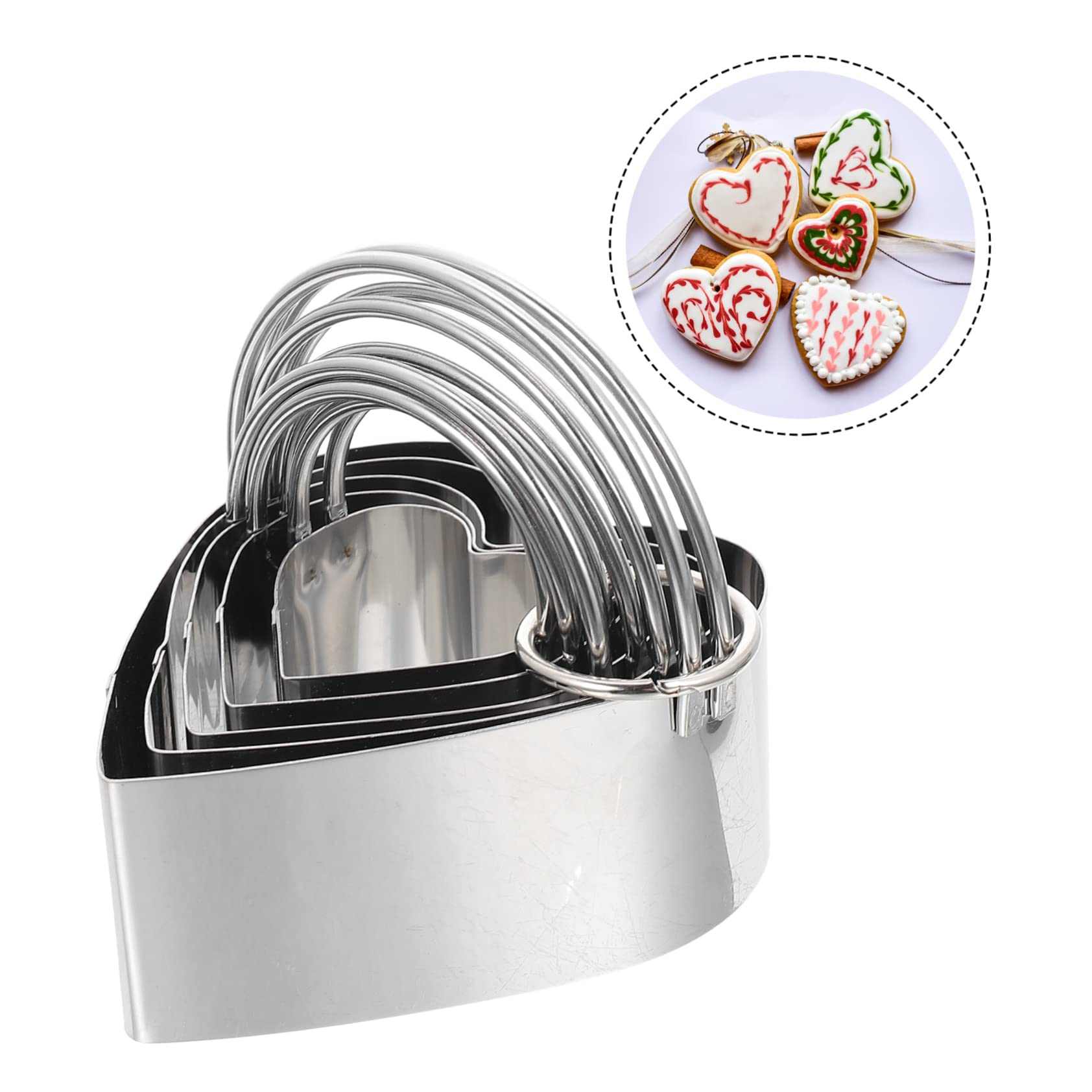 Alipis 4 Ensembles Emporte-pièces Moule à Biscuits Fondants Moules à Fondants Coupe-muffins Moules à Biscuits Bricolage Triturateur D'aliments Fromage Crackers Fruit Acier Inoxydable