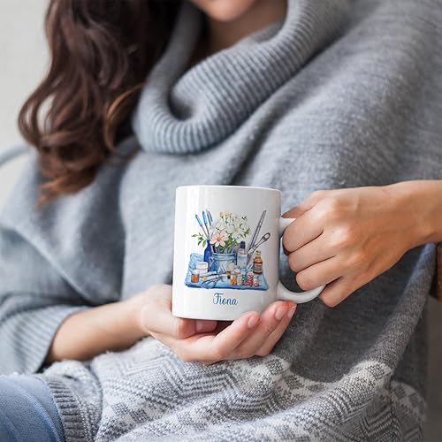 Miniatura 9 de Taza de café personalizada para enfermera, taza de graduado de enfermería personalizada, taza de cerámica personalizada para enfermera con nombre,