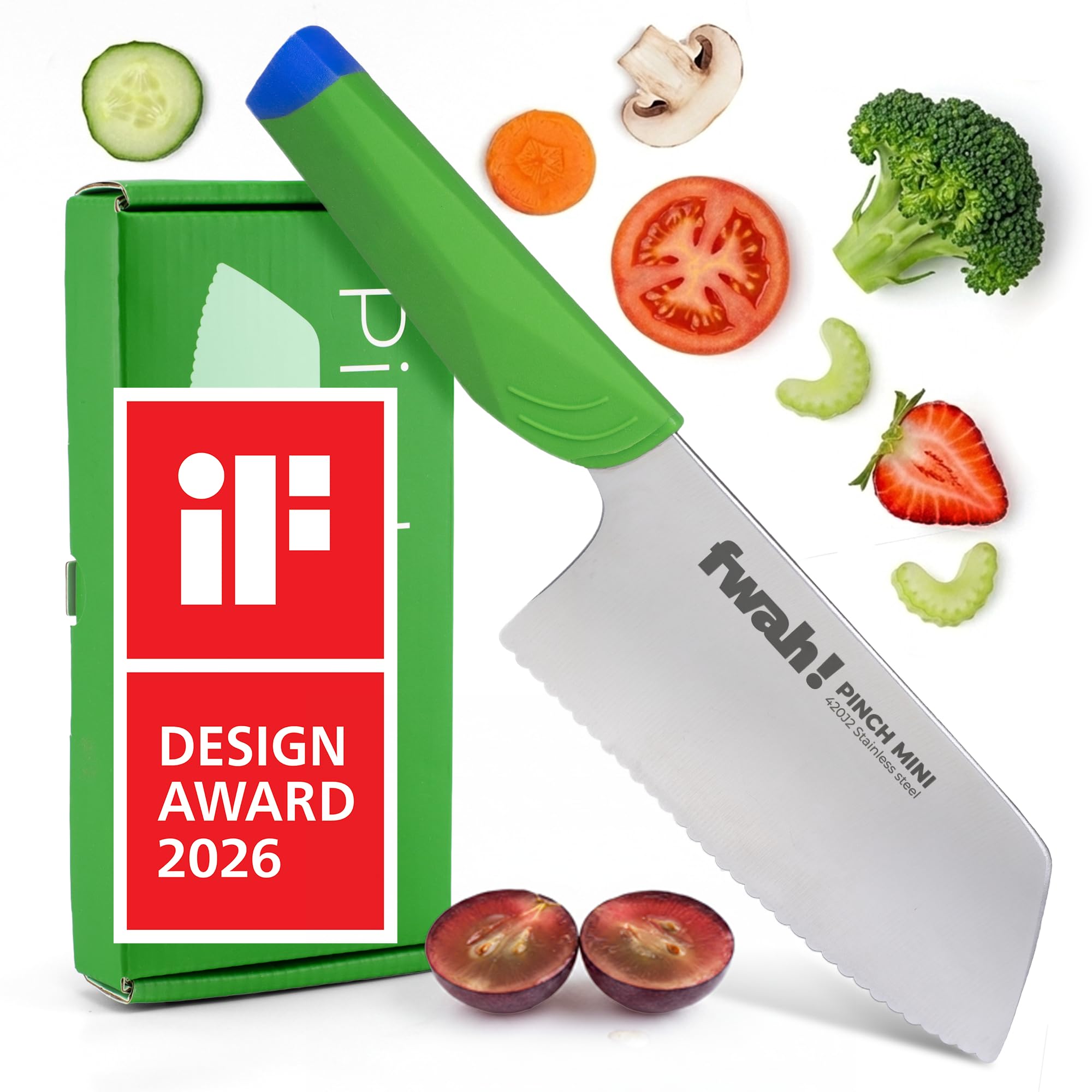 Pinch Mini Toddler Chef Knife - Safety Knife for Real Cooking, Age 3+
