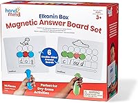 Vista 6 de hand2mind Elkonin Box - Tablero magnético de respuestas, paletas de mapeo de palabras, cajas Elkonin Board de mezcla de borrado en seco, conciencia
