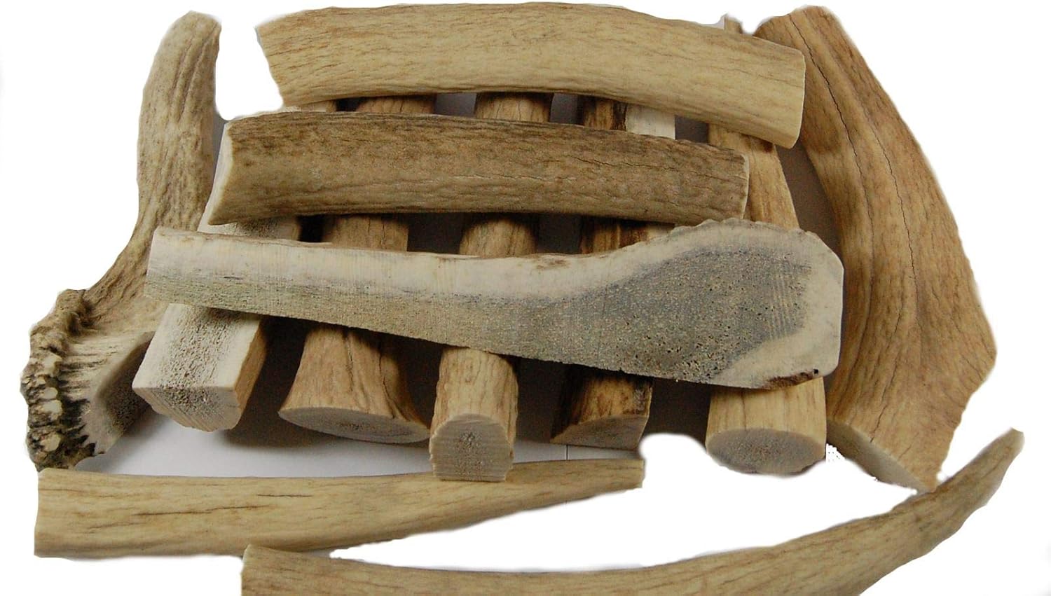 Big Dog Antler Chews - Grade B Deer and Elk Antler Pieces - Dog Chews - Antlers by The Pound, One Pound - Six Inches or Longer - Natural Healthy Long-Lasting Treat