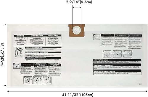 Miniatura 9 de Shop-Vac 90668 Bolsas de filtro desechables de 2-2.5 galones, paquete de 6