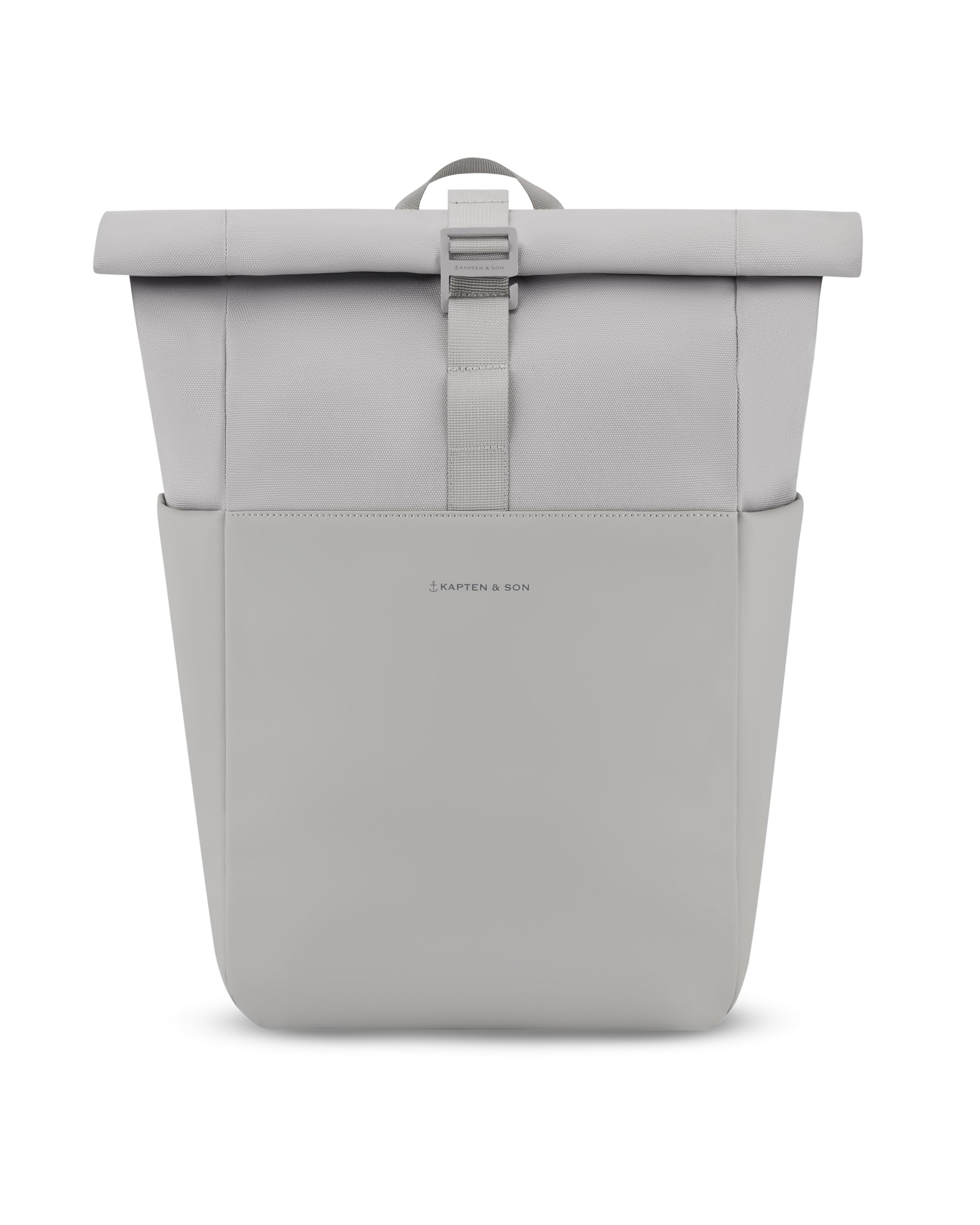 Kapten & Son Rucksack Lund Basic Greige 14-16,5 L | Rolltop Damen & Herren | Handgepäck Rucksack mit 14'' Laptopfach | Vegan & Wasserabweisend