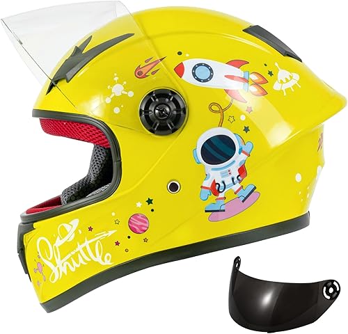 Miniatura 1 de Casco de motocicleta para niños, casco de cara completa para jóvenes, casco ligero aprobado por DOT para motocross, ATV, todoterreno, cascos para