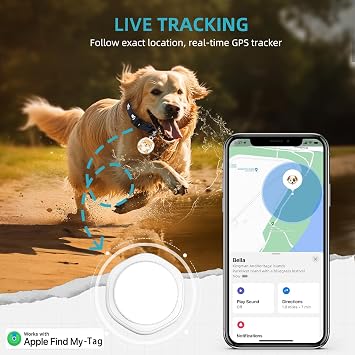 Dog Tracker-GPS Dog Collar-GPS Tracker for Dogs-Pet Tracker | Android and iOS Universal | No Monthly Fee | Waterproof | Works with Any Collar