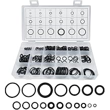 300 PCS O Ring Assortment Kit Set, O-Rings Seal Gasket, 18 Sizes High Pressure High Temperature Resistant Nitrile Rubber Gaskets for Car, Auto Washer AC System Seal Kit for Car Home Workshop