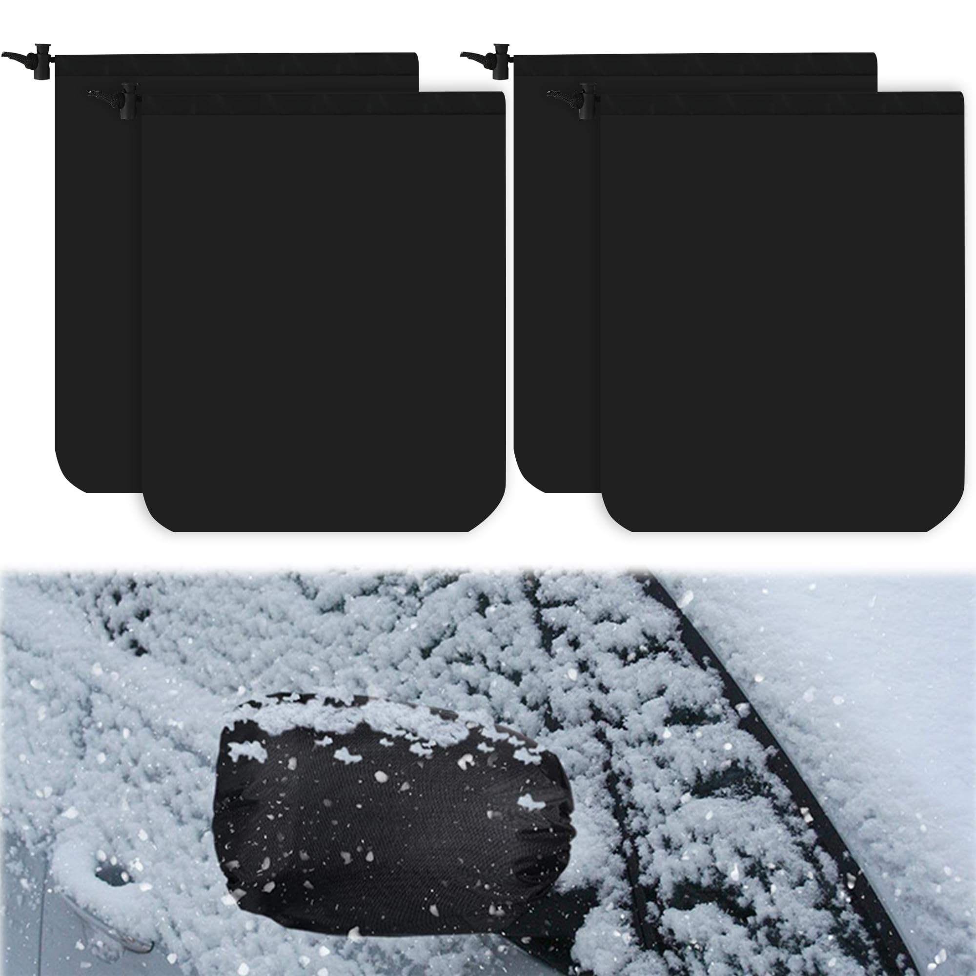 Coperture Protettive Per Specchietti Laterali Auto – 2 Pezzi, In Tessuto Oxford 210D Impermeabile, Antigelo E Antineve, Universali (29x29 Cm)