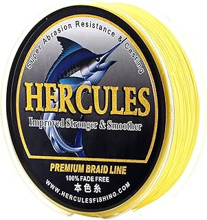 Sponsored Ad - HERCULES Braided Fishing Line, Not Fade, 109-2187 Yards PE Lines, 8 Strands Multifilament Fish line, 10lb -...