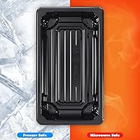 Vista 3 de Cabilock 100 bandejas de sushi con tapas, caja de sushi desechable, contenedor de transporte de pasteles de frutas, cajas para llevar, cajas