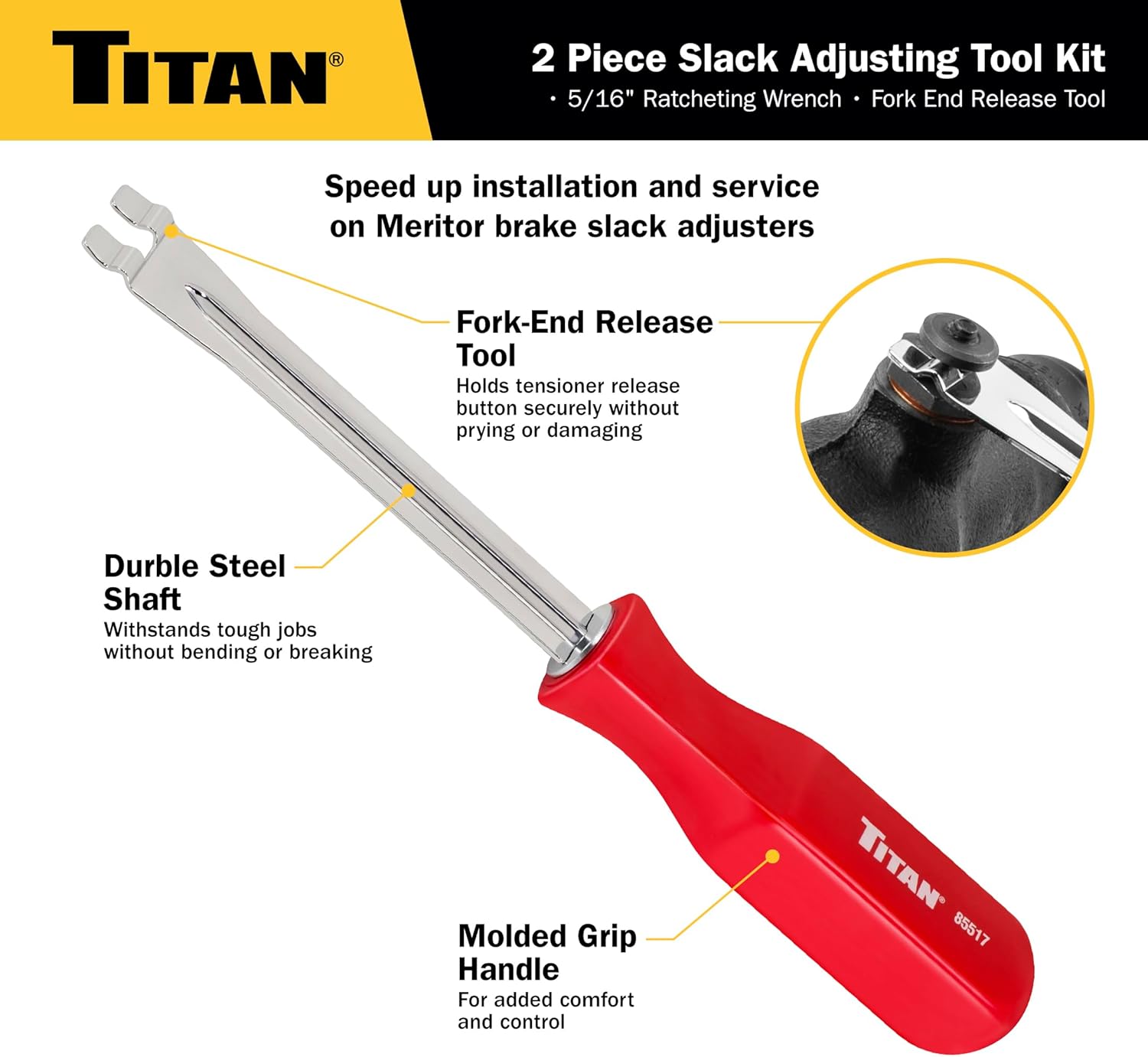 Titan 85512 2-Piece 5/16-Inch Slack Adjusting Tool and Wrench Set