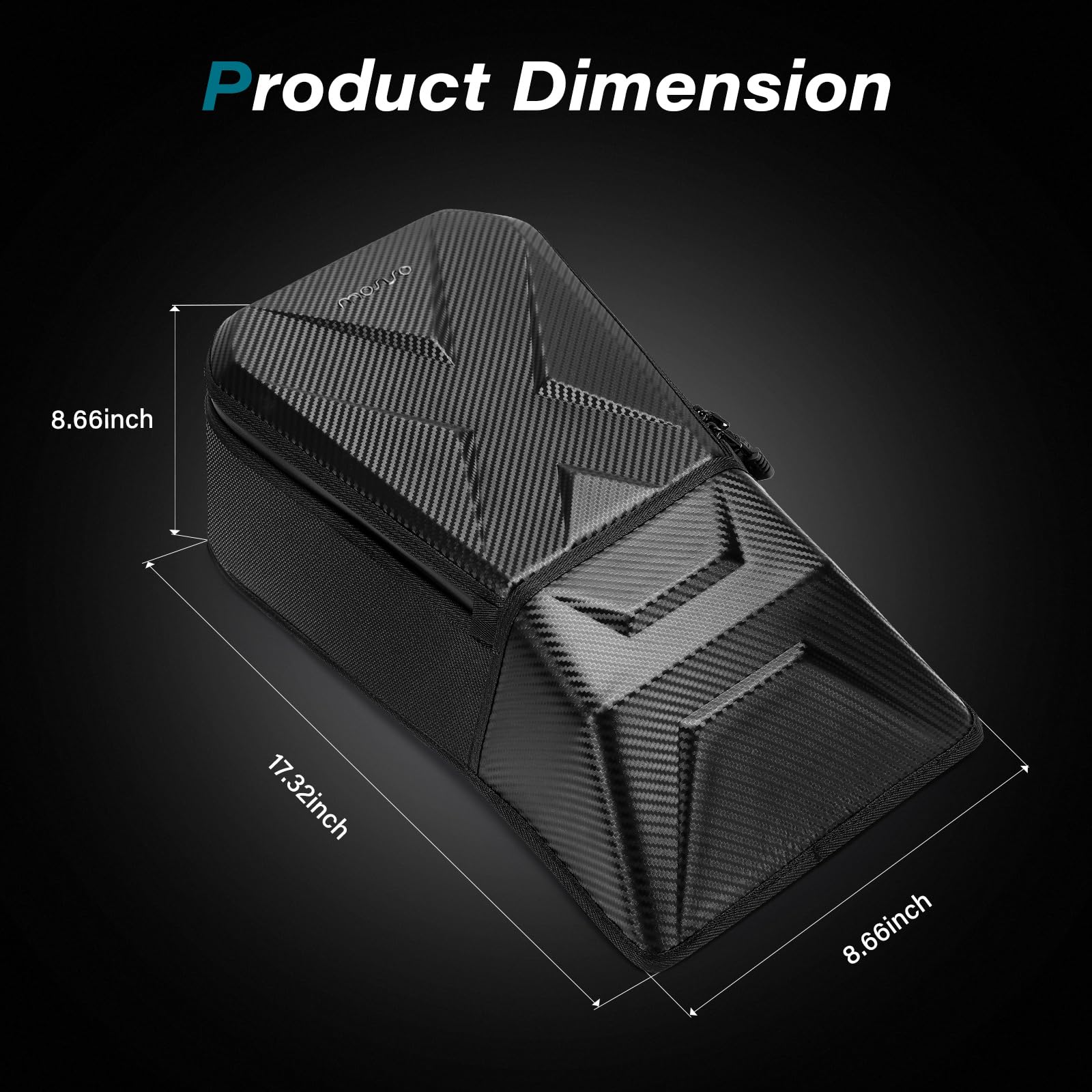 MOSISO UTV Centro Almacenaje Consola Bolsa Compatible con Can Am Maverick X3 MAX XRS XDS Turbo R RR 2017 2018 2019 2020 2021 2022 2023 2024, Waterproof Carcasa Caso Bag Almacenaje Entre Asiento,Negro