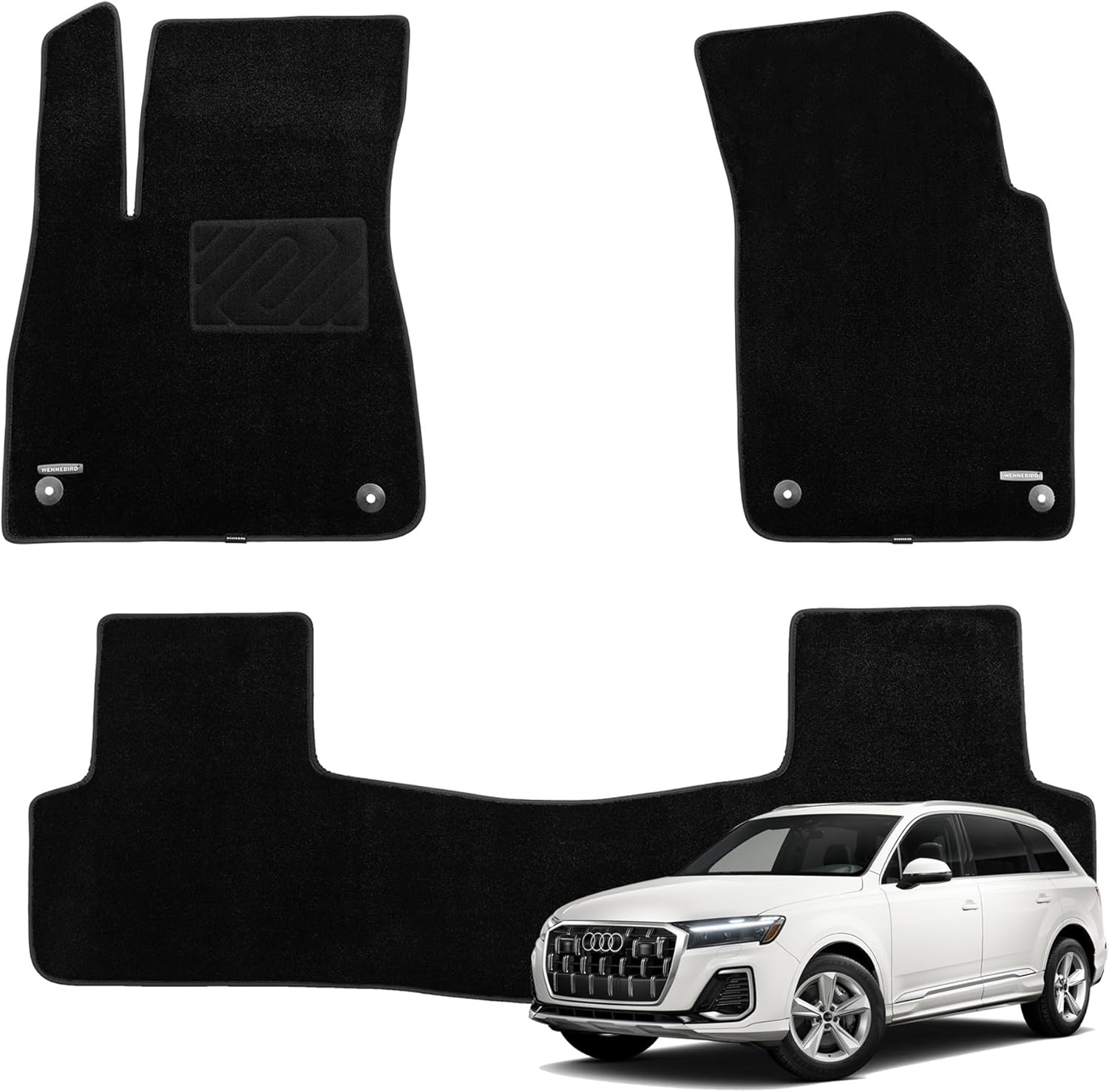 WENNEBIRD Superior Carpet Floor Mats for 20172024 Audi Q7