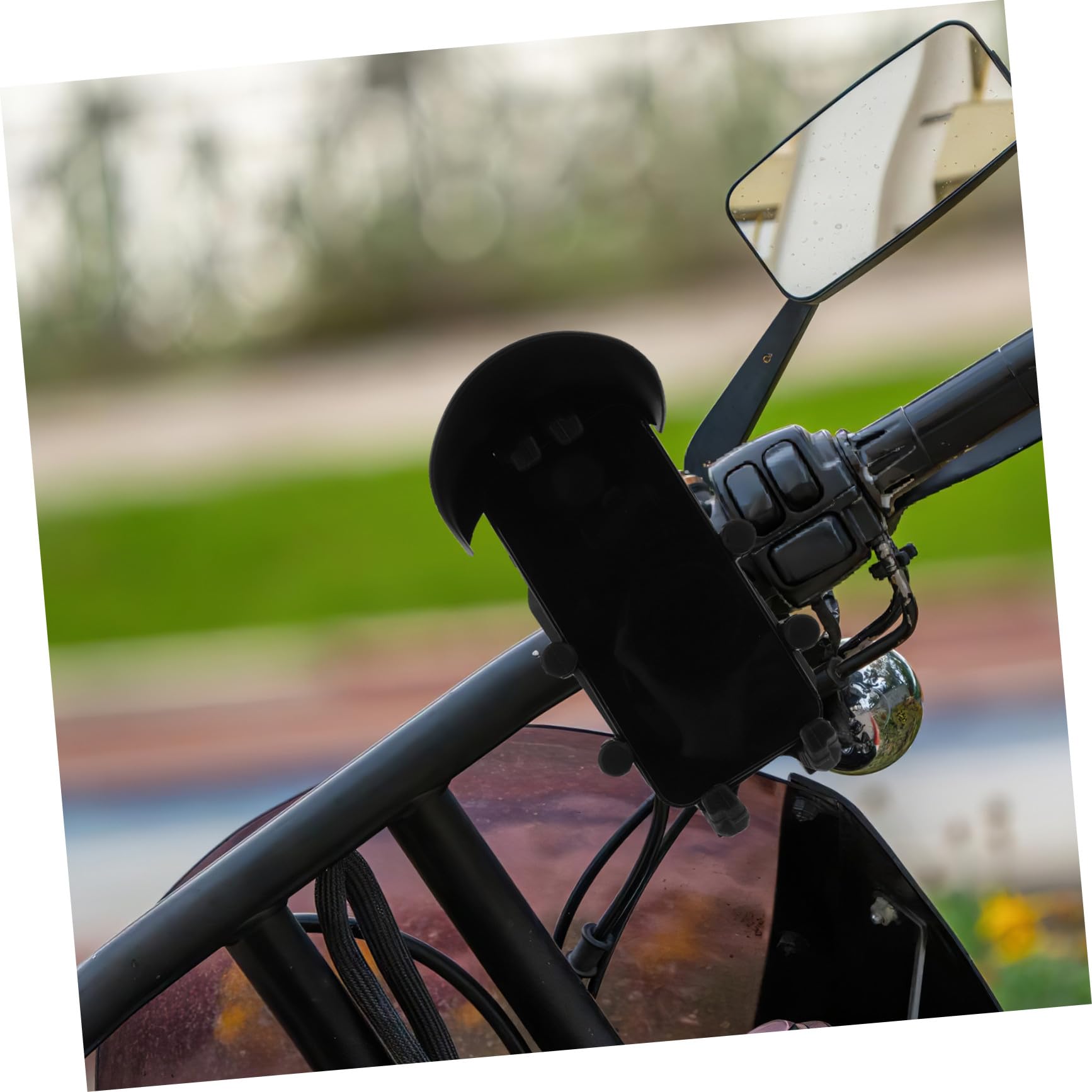 Mikinona Monte del Teléfono para La Motocicleta Soporte De Teléfono para Moto para Manillar De Bicicleta De Motocicleta Black