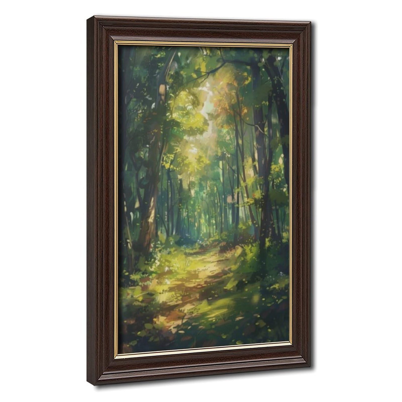 Bareronor Sunlit Forest Canvas Canvas Poster Bedroom Decor Landscape Office Room Decor Gift 24" L X 36" W