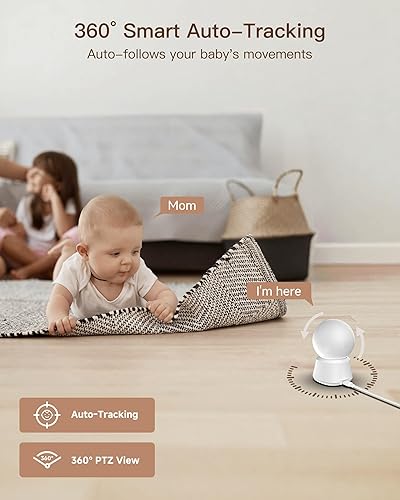 Miniatura 7 de ARENTI Kit de monitor de cámara WiFi para bebé B2 actualizado 2025, pantalla inalámbrica de 5 pulgadas, aplicación para smartphone, conexión