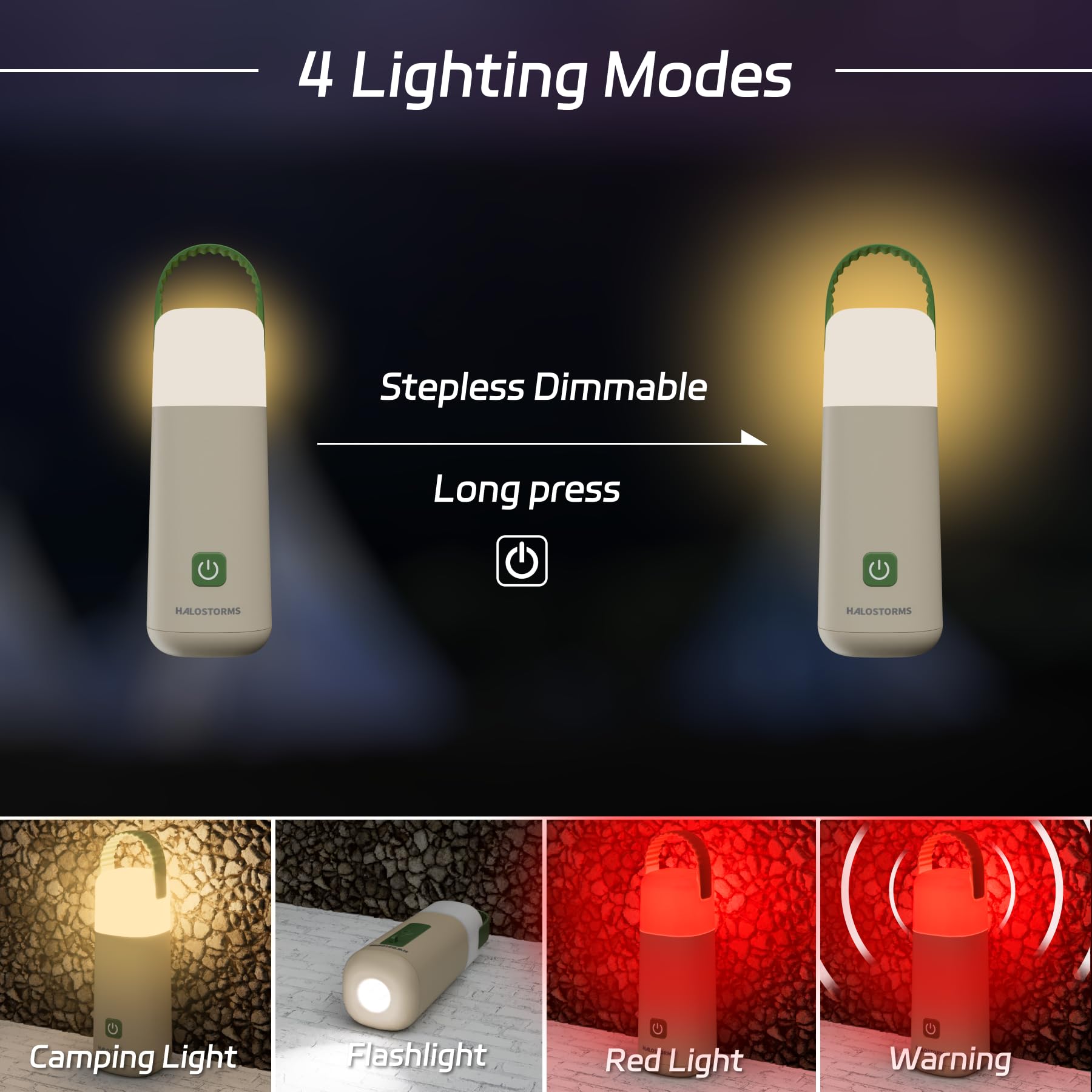 Lanterna da campeggio a LED, 430 lm, fino a 350 ore, ricaricabile per interruzioni di corrente, 3200 mAh, 5 V2 A, 4 modalità, luce per tenda, torcia impermeabile IPX4 per casa,
