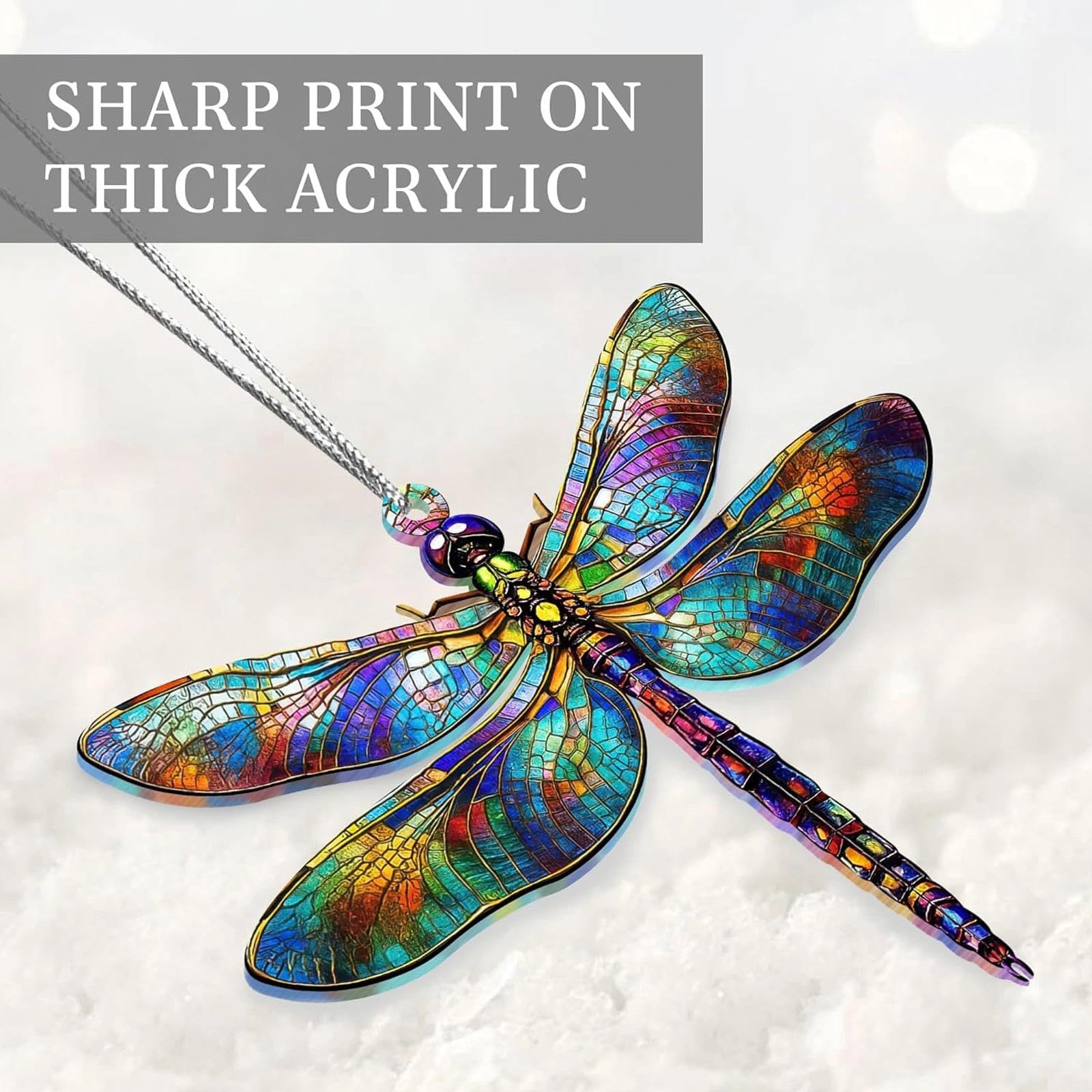 Atrapasoles de Libélula, Suncatcher Acrílico Captador, Decoración de Ventana, Decoración de Jardín, Decoraciones Navideñas, Regalos de Cumpleaños para Mujeres