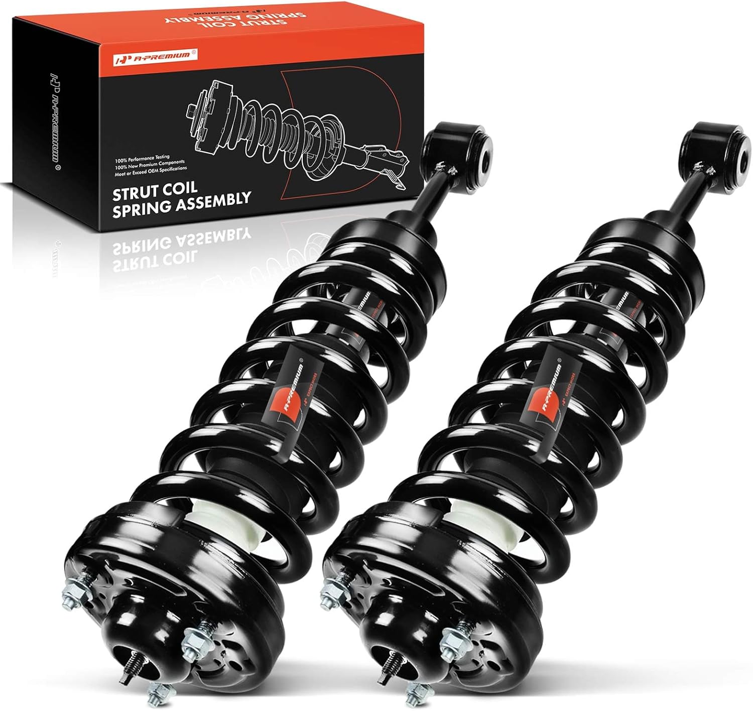 A-Premium Front Struts Compatible with Ford F-150 [4WD/AWD] 2004-2008 & Lincoln Mark LT [4WD] 2006-2008 - 2x Replacement Suspension Complete Strut Assembly Shock with Coil Spring