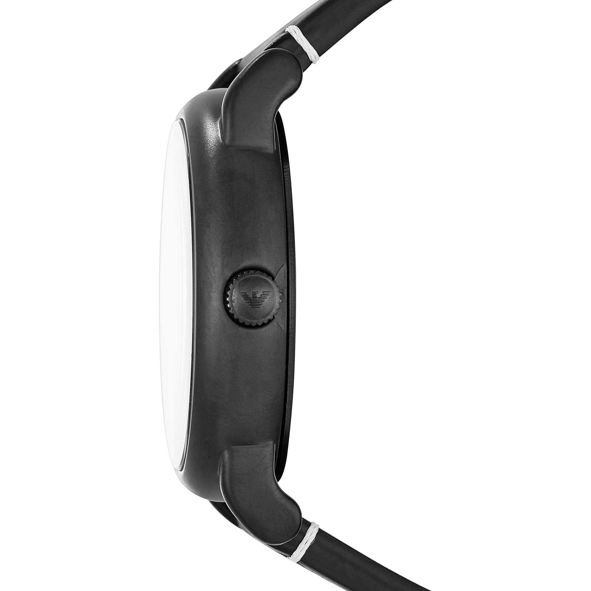 Emporio ArmaniMens Analogue Quartz Watch with Leather Strap AR11136