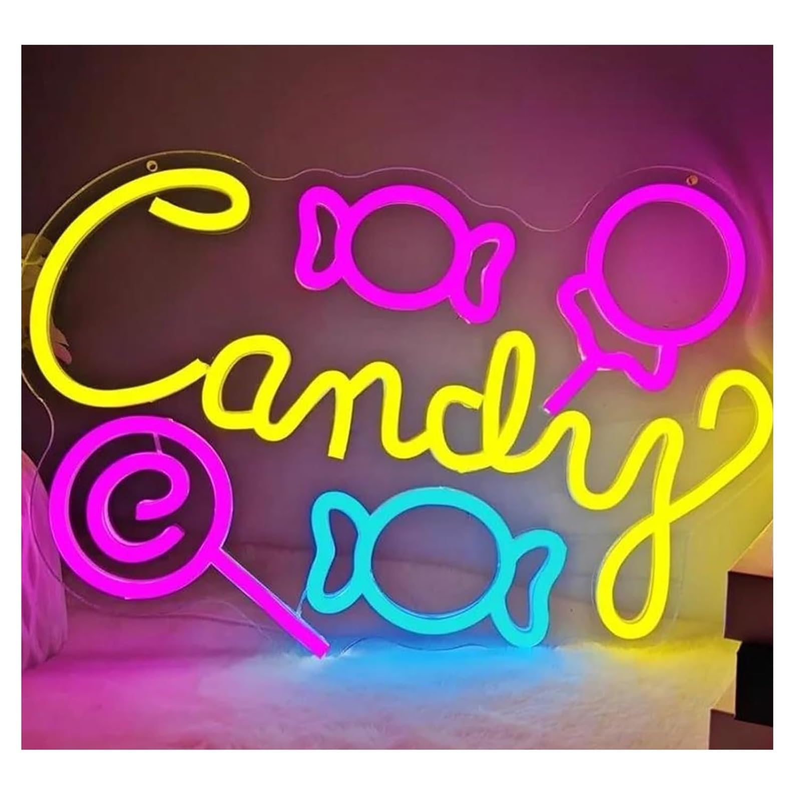 Per insegne al neon, luminose per decorazioni murali, Lollipop Shop
