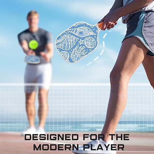 Miniatura 4 de niupipo Pickleball Paddles Set of 241, USAPA Approved Graphite Carbon Fiber Pickleball Rackets, Polypropylene Honeycomb Core, Cushion 4.72In Grip,