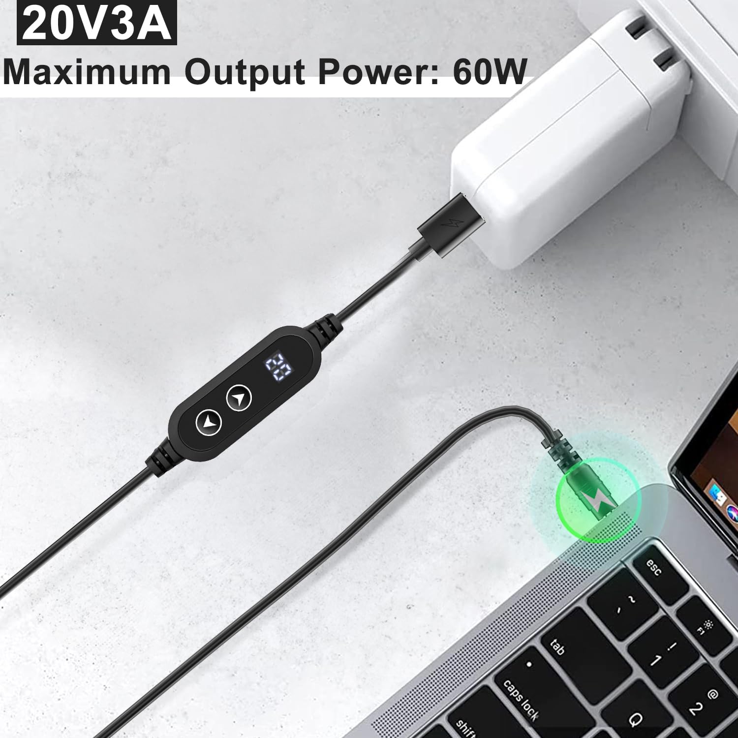 Cavo adattatore PD USB a DC 5V 9V 12V 15V 20V tensione regolabile USB-C 5,5x2,1mm 10 connettori DC tipo C per laptop router