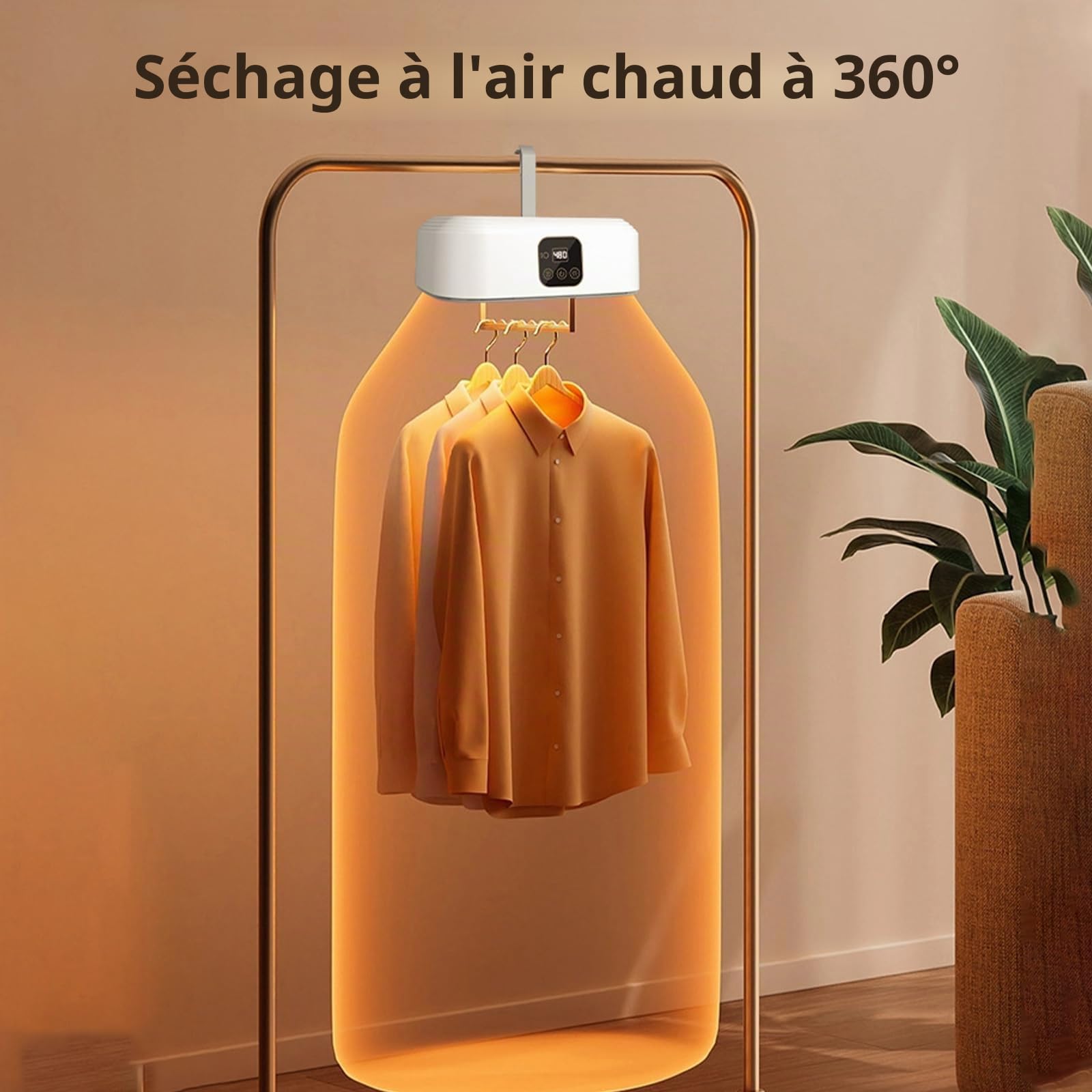 Mini sèche-linge pompe à chaleur avec minuterie 1-8H, télécommande et stérilisation UV