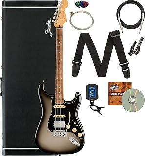 Fender Alloy Steel, Wood Player Plus Stratocaster HSS, Pau Ferro Fingerboard Bundle with Hard Case, Stand, Cable, Tuner, S... Price In India